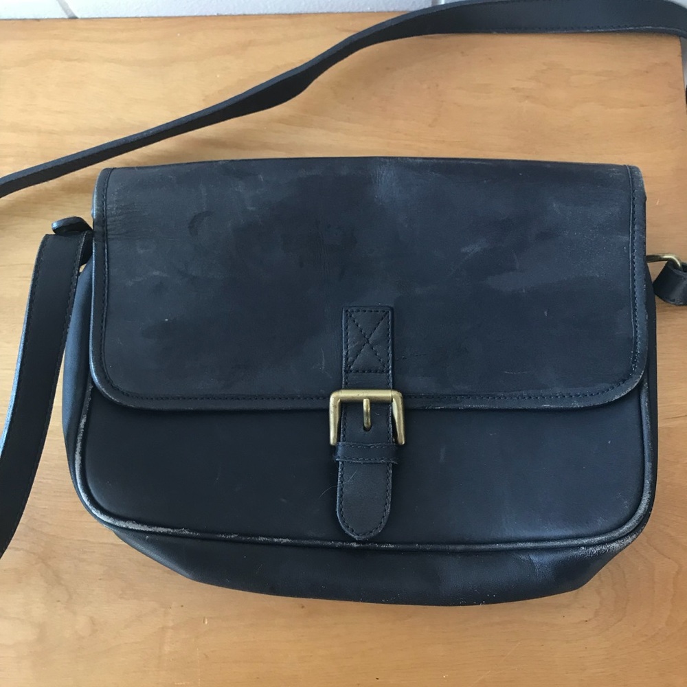 Vintage Calvin Klein Navy Leather Crossbody